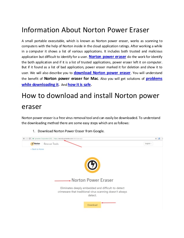 norton remove and reinstall tool removal